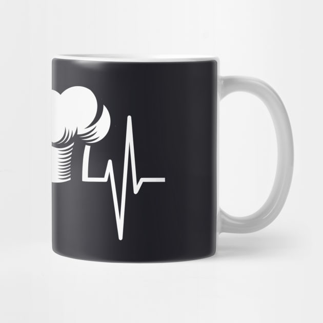 Chef's hat Heartbeat Puls Kitchen Chef by Foxxy Merch